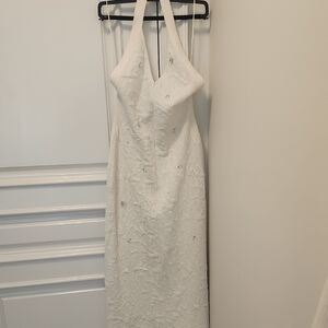 Elegant White Halter Dress Zara